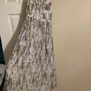 Mariacher beige and blue patterned maxi dress - XS - never worn